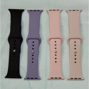 RUOQINI 4-Pack Silicone Smart Watch Bands